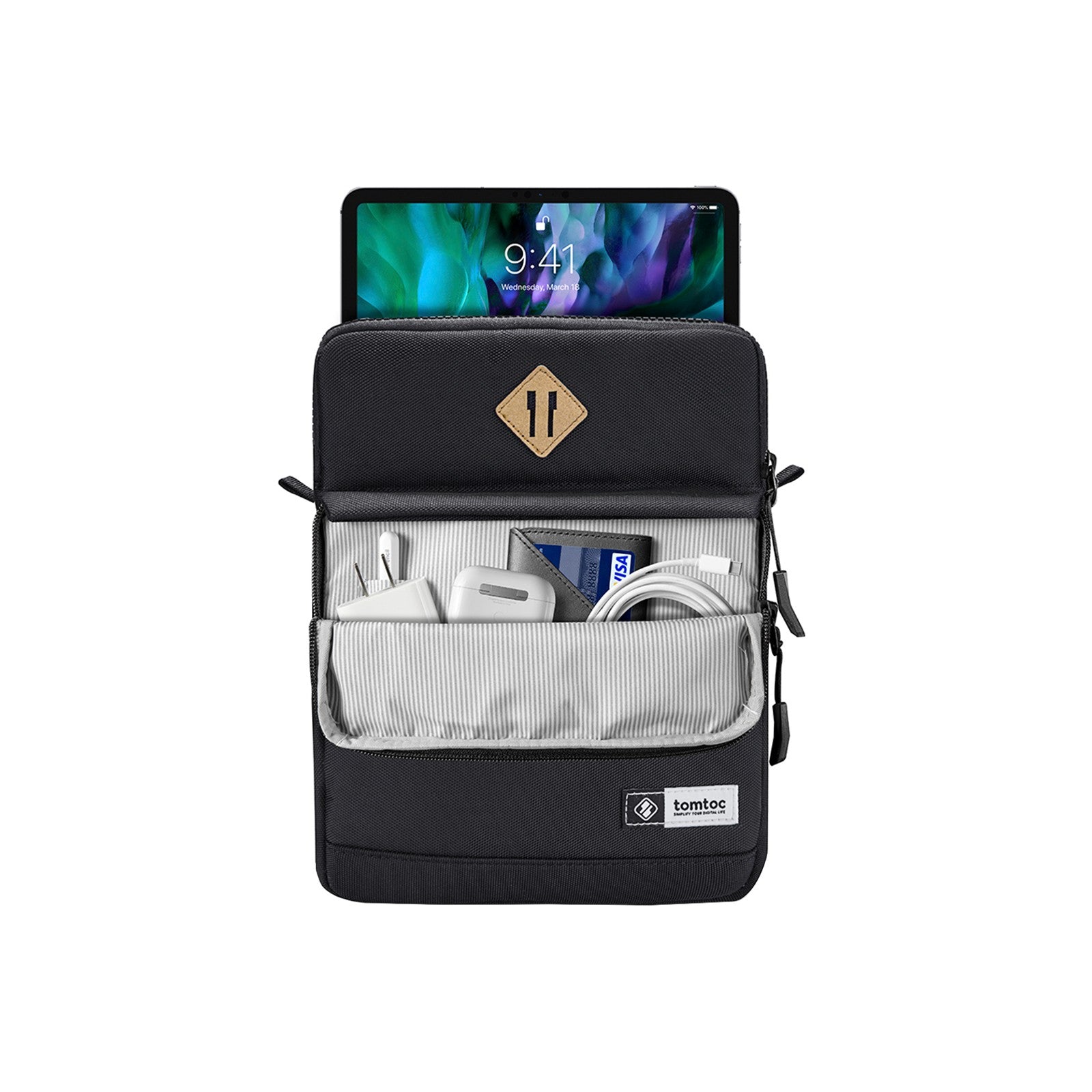  tomtoc Daily Shoulder Bag for 10.9-inch iPad Air 5, 11